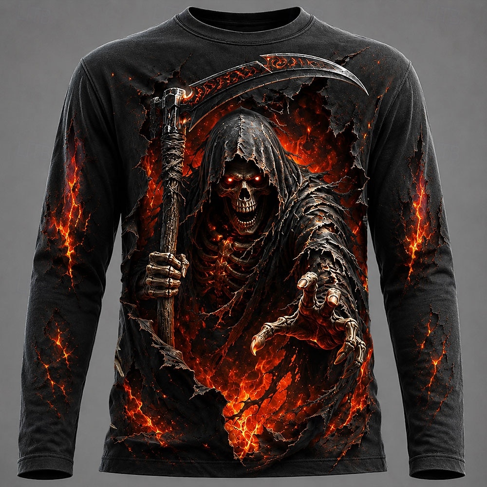 Tee Graphic Print - Мужская футболка с 3D-графикой на Хэллоуин,