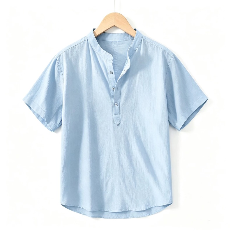 Летние мужские рубашки с корот – обзор и цена Linen Shirt Breathable