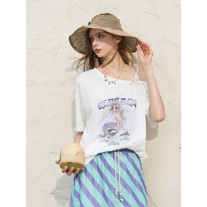 Женский комплект ELFSACK: бела – обзор и цена Tee Graphic Print