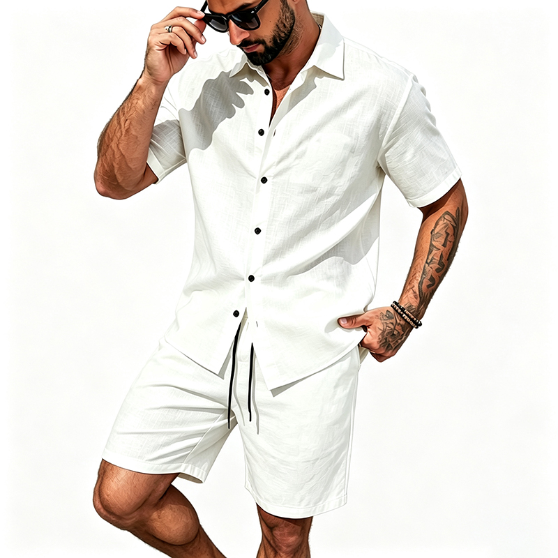 Мужской льняной комплект из дв – обзор и цена Linen Shirt Breathable