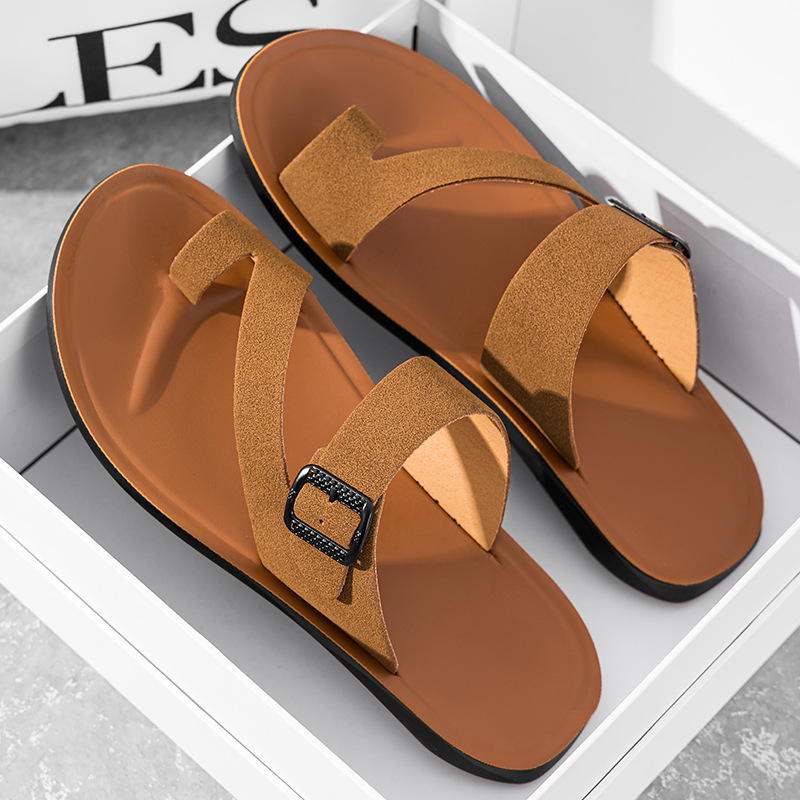 Новые летние кожаные шлепанцы  – обзор и цена Flip Flop Leather Men