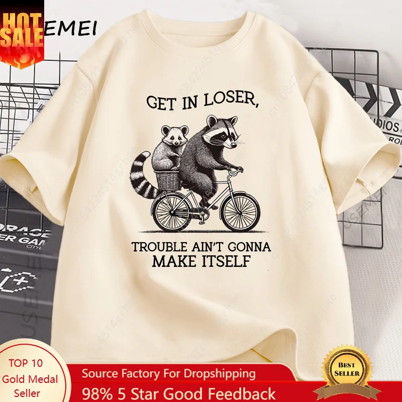 Футболка Get in Loser с забавн – обзор и цена Tee Graphic Print