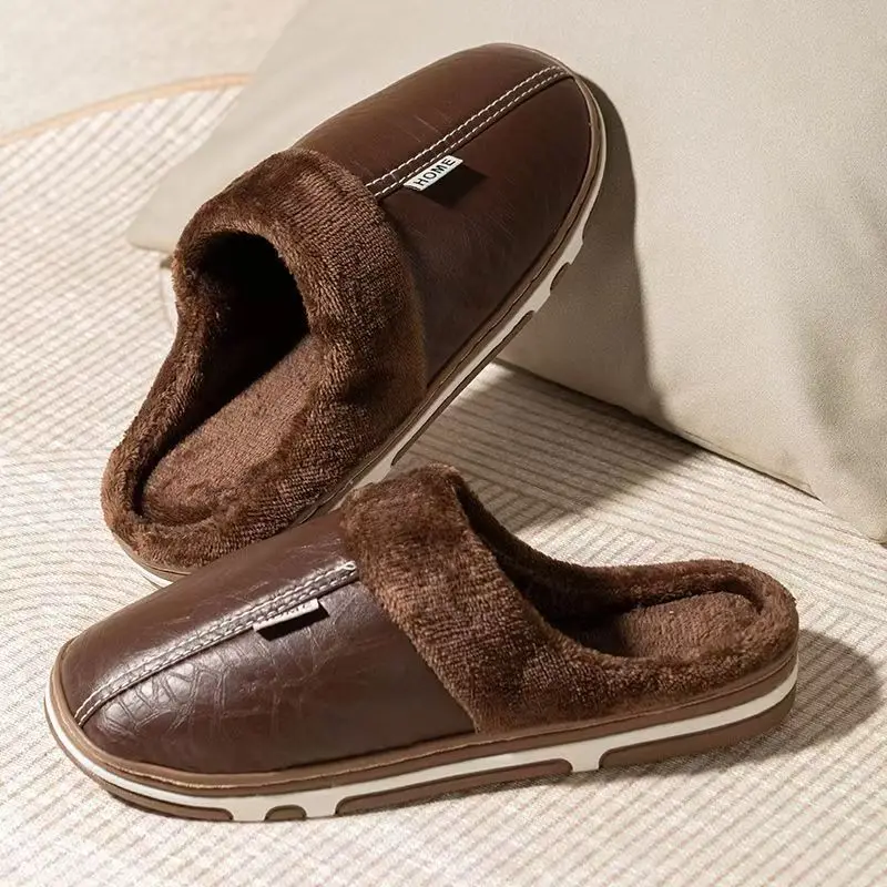 Мужские зимние тапочки больших – обзор и цена Flip Flop Leather Men