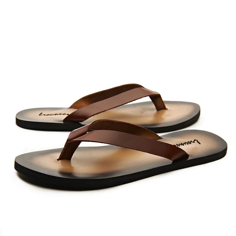 Классические мужские тапочки и – обзор и цена Flip Flop Leather Men