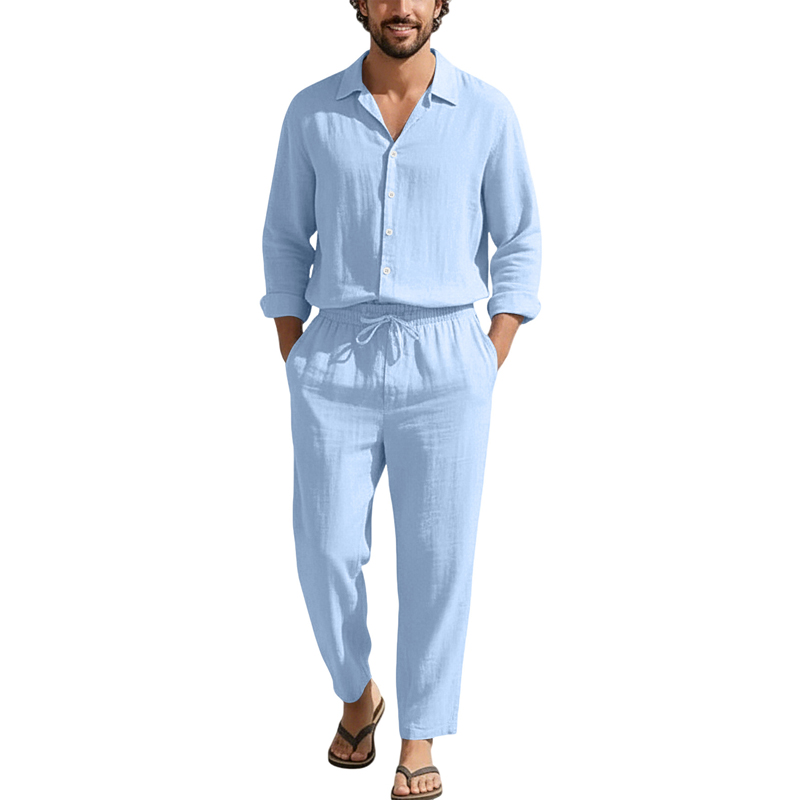 Льняные повседневные комплекты – обзор и цена Linen Shirt Breathable